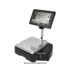 image of Hobart HTI-SSLS5 14"x15" Platform Scale, 30 lb/0.01 lb Graduation, Linerless Cassette, Auto Cutter, Self Service