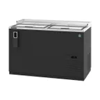 image of Hoshizaki CC50 50" Two Section Black Horizontal Bottle Cooler, 14.4 cu. ft.