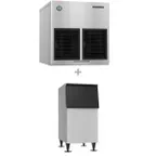 image of Hoshizaki FD-1002MAJ-C/BD-300SF Air Cooled Nugget 890 lb Ice Machine with Bin, 300 lb Storage