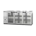 image of Hoshizaki BB80-G-S 80" Three Section 3 Swing Glass Door Back Bar Cooler, 26.74 cu. ft.