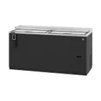 image of Hoshizaki CC65 65" Two Section Black Horizontal Bottle Cooler, 19.6 cu. ft.