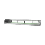 image of Hoshizaki HNC-210BA-L-SLH 83" Countertop Refrigerated Sushi Display Case, Left Compressor
