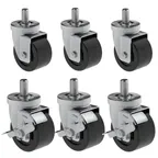 image of Hoshizaki HS-3547 Casters, 4", (Set of 6) (3 with Brakes)