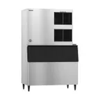 image of Hoshizaki KM-1900SAJ3/B-800SF Air Cooled Crescent 1865 lb Ice Machine with Bin, 800 lb Storage