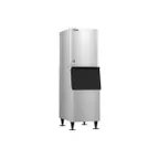 image of Hoshizaki KM-660MWJ/B-300SF Water Cooled Crescent 669 lb Ice Machine with Bin, 300 lb Storage