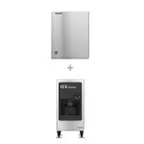 image of Hoshizaki KM-660MWJ/DB-130H Crescent 669 lb Ice Machine with Ice Dispenser