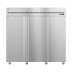 image of Hoshizaki R3A-FS 82" 3-Section Reach-In Refrigerator w/ 3 Solid Full Doors, Top Mounted, Stainless Steel, 79 cu. ft.