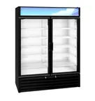 image of Hoshizaki RM-49-HC-BLK 60" Glass Door Merchandiser, 42.6 cu ft, Black Aluminum, LED Light, R290