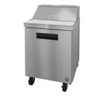 image of Hoshizaki SR27B-8 27" One Section Sandwich / Salad Prep Table w/ 1 Door, 8 Pans