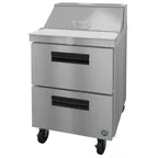 image of Hoshizaki SR27B-8D2 27" One Section Sandwich / Salad Prep Table w/ 2 Drawers, 8 Pans