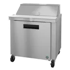 image of Hoshizaki SR36B-10 36" One Section Sandwich / Salad Prep Table w/ 1 Door, 10 Pans