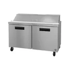 image of Hoshizaki SR60B-16 60" Two Section Sandwich / Salad Prep Table w/ 2 Doors, 16 Pans