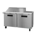 image of Hoshizaki SR60B-18M 60" Two Section Mega Top Sandwich / Salad Prep Table w/ 2 Doors, 18 Pans