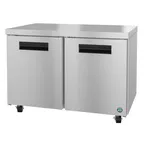 image of Hoshizaki UF48B-01 48" 2-Section Steelheart Series Undercounter Freezer w/ 2 Doors, 13.66 cu. ft.