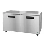 image of Hoshizaki UF60B-01 60" 2-Section Steelheart Series Undercounter Freezer w/ 2 Doors, 15.27 cu. ft.