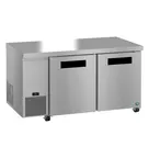 image of Hoshizaki ULF60B 60" 2-Door Undercounter Freezer, Stainless Steel, 17.22 cu. ft.