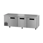 image of Hoshizaki ULR93B 93" 3-Door Undercounter Refrigerator, Stainless Steel, 30.17 Cu. Ft.