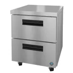 image of Hoshizaki UR27B-D2 27" One Section Undercounter Refrigerator w/ 2 Drawers, 7.2 cu. ft.