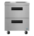 image of Hoshizaki UR27B-LPD2 27" 2-Drawer Undercounter Refrigerator, Stainless Steel, 6.21 cu. ft.