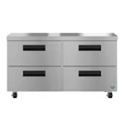image of Hoshizaki UR60B-LPD4 60" 4-Drawer Undercounter Refrigerator, Stainless Steel, 15.1 cu. ft.
