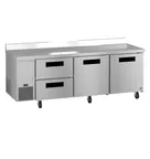 image of Hoshizaki WLR93B-D2 93" Three Section WorkTop Refrigerator, 2 Drawers, 30.17 cu. ft.