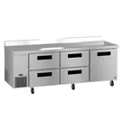 image of Hoshizaki WLR93B-D4 93" Three Section WorkTop Refrigerator, 4 Drawers, 30.17 cu. ft.