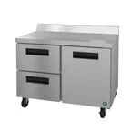 image of Hoshizaki WR48B-D2 48" 2-Section Worktop Refrigerator w/ 2 Drawers & 1 Door, 13.66 cu. ft.