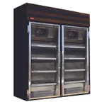 image of Howard-McCray GF48-FF-B 52" 2 Glass Door Merchandiser Freezer in Black, 48 cu. ft.