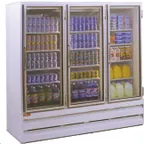 image of Howard-McCray GF75BM-FF 78" 3 Glass Door Freezer Merchandiser in White, 75 cu. ft.