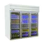 image of Howard-McCray GR75 78" Three Swing Glass Door Merchandiser Refrigerator in White, 75 cu. ft.