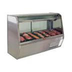 image of Howard-McCray R-CFS32E-8-S-LED 98" Curved Refrigerated Seafood Display Case, Remote, Stainless