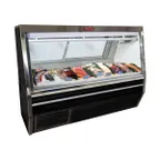 image of Howard-McCray R-CFS34N-8-BE-LED 96" Flat Refrigerated Seafood Display Case, Remote, Black