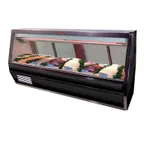 image of Howard-McCray R-CFS40E-12-BE-LED 148" Flat Refrigerated Seafood Display Case, Remote, Black