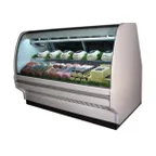 image of Howard-McCray R-CFS40E-8C-S-LED 99" Curved Refrigerated Seafood Display Case, Remote, Stainless