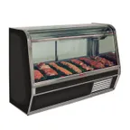 image of Howard-McCray R-CMS32E-6C-LED 74" Single Duty Curved Refrigerated Meat Display Case, Remote