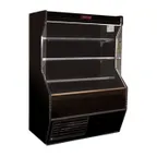 image of Howard-McCray R-D32E-4-B-LED 50" Vertical Dairy Open Merchandiser in Black, Remote Refrigeration, 3 Shelves, w/ LED Lighting