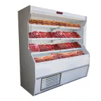 image of Howard-McCray R-M32E-10-LED 122'' Vertical Open Air Curtain Meat Merchandiser in White