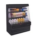 image of Howard-McCray R-OD30E-3L-B-LED 39'' Vertical Open Air Dairy Merchandiser in Black, Remote Refrigeration, 2 Shelves, w/ LED Lighting