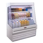 image of Howard-McCray R-OD30E-3L-S-LED 39'' Vertical Open Air Dairy Merchandiser, Stainless Steel, Remote Refrigeration, 2 Shelves, w/ LED Lighting