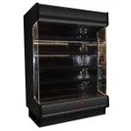 image of Howard-McCray R-OD35E-4-LB-B 51" Vertical Multi-Purpose Low-Base Open Merchandiser in Black, Remote Refrigeration, 4 Shelves, w/ LED Lighting