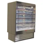 image of Howard-McCray R-OD35E-4-S-LED 51" Vertical Dairy Open Air Merchandiser, Stainless Steel, Remote