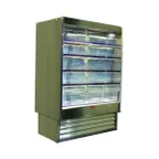 image of Howard-McCray R-OD35E-4-SL-S 51" Multi-Purpose Open Air Merchandiser, Stainless Steel