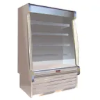 image of Howard-McCray R-OD35E-4S-S-SL 51" Multi-Purpose Open Air Merchandiser, Stainless Steel, Remote