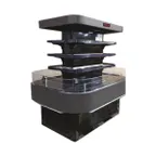 image of Howard-McCray R-OD42I-5-S-LED 60'' Island Open Air Merchandiser, Stainless Steel, Remote