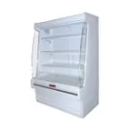 image of Howard-McCray R-OM35E-10S-LED 123" Vertical Packaged Meats Open Merhandiser in White, Remote