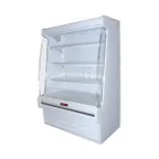 image of Howard-McCray R-OM35E-4S-S-LED 51" Vertical Packaged Meats Open Merhandiser, Stainless Steel, Remote