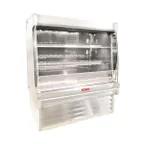 image of Howard-McCray R-OM35E-5L-S-LED 63" Vertical Packaged Meats Open Merhandiser, Stainless Steel, Remote Refrigeration, 2 Shelves, Low Profile, w/ LED Lighting