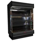 image of Howard-McCray R-OP35E-4-LB-B 51" Vertical Packaged Meats Low-Base Open Merhandiser in Black, Remote Refrigeration, 3 Shelves, w/ LED Lighting