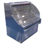 image of Howard-McCray R-OS30E-5C-S 63'' Horizontal Curved Open Impulse Merchandiser, Stainless Steel, Remote