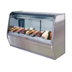 image of Howard-McCray SC-CFS32E-6-S-LED 74" Flat Refrigerated Seafood Display Case, Stainless